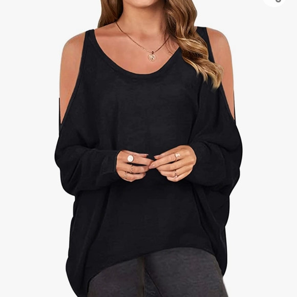 Zenzea black long sleeve cold shoulder size medium - Picture 1 of 6